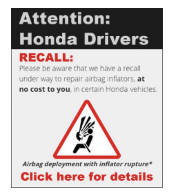 Important Honda Safety Recall Nassau Motor Company